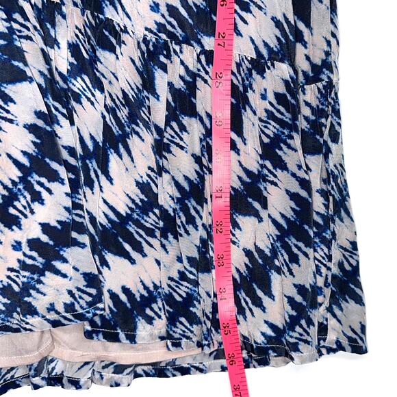 Velvet by Graham & Spencer Leah Blue Tie Dye Long Sleeve Peasant Dress Size M - Picture 14 of 15